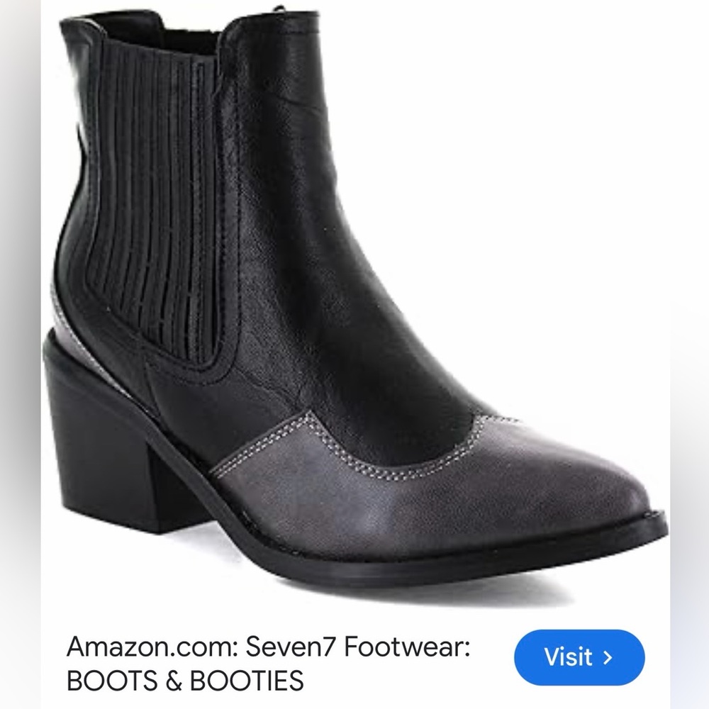 New Women’s Seven7 Black Tuxedo Boots sz 7